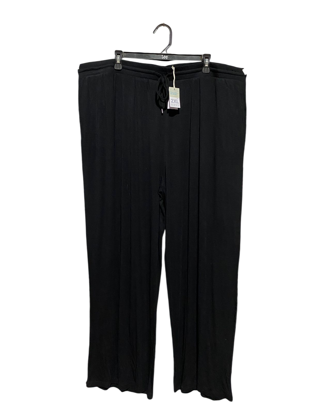 PRIMARK |XXL| WAIST 44| B23| PREMIUM JET BLACK WIDE-LEG LOUNGE PANTS