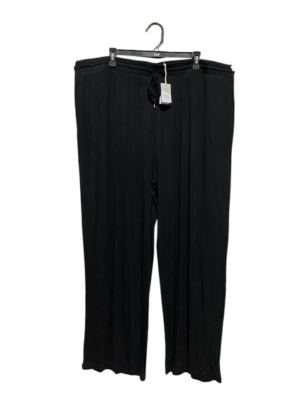 PRIMARK |XXL| WAIST 44| B23| PREMIUM JET BLACK WIDE-LEG LOUNGE PANTS