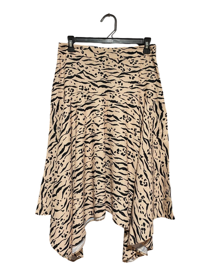 PENTAX |M| WAIST 28| B23|  BOLD ANIMAL PRINT ASYMMETRICAL MIDI SKIRT