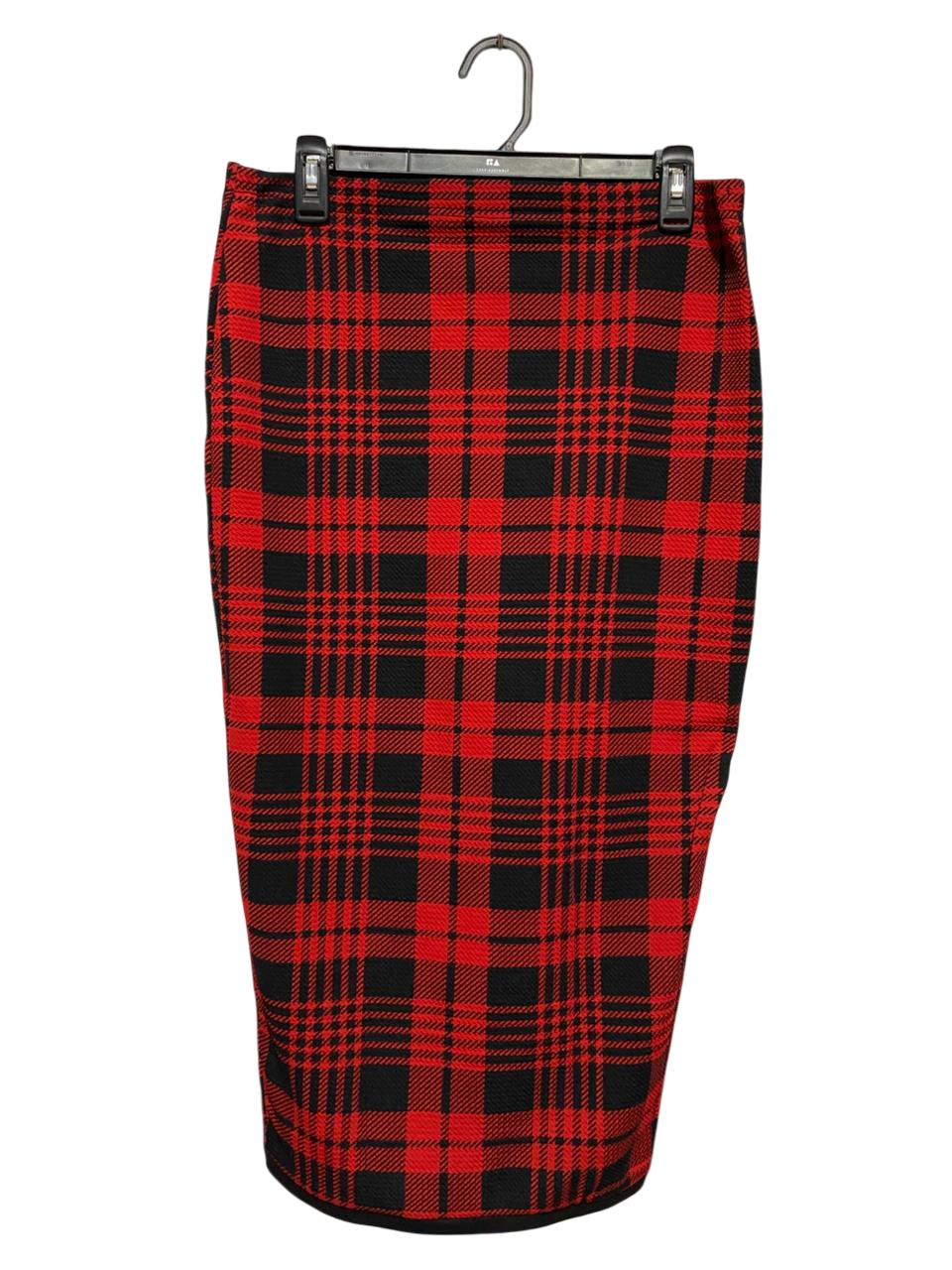 SHEIN |M| WAIST 32| B45| RED AND BLACK TARTAN PLAID PENCIL SKIRT