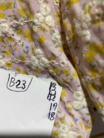 STORIA |L| BUST 19| B23| FLORAL PUFF-SLEEVE CROP TOP