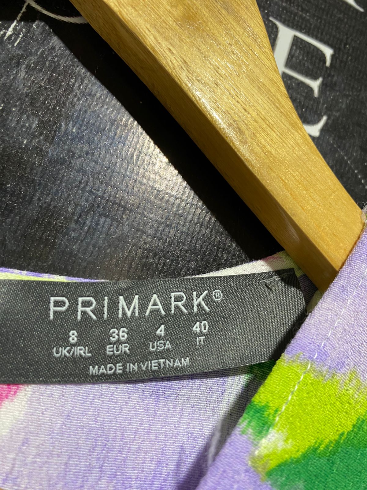 PRIMARK |S| BUST 15| B23| VIBRANT ABSTRACT FLORAL V-NECK MIDI DRESS