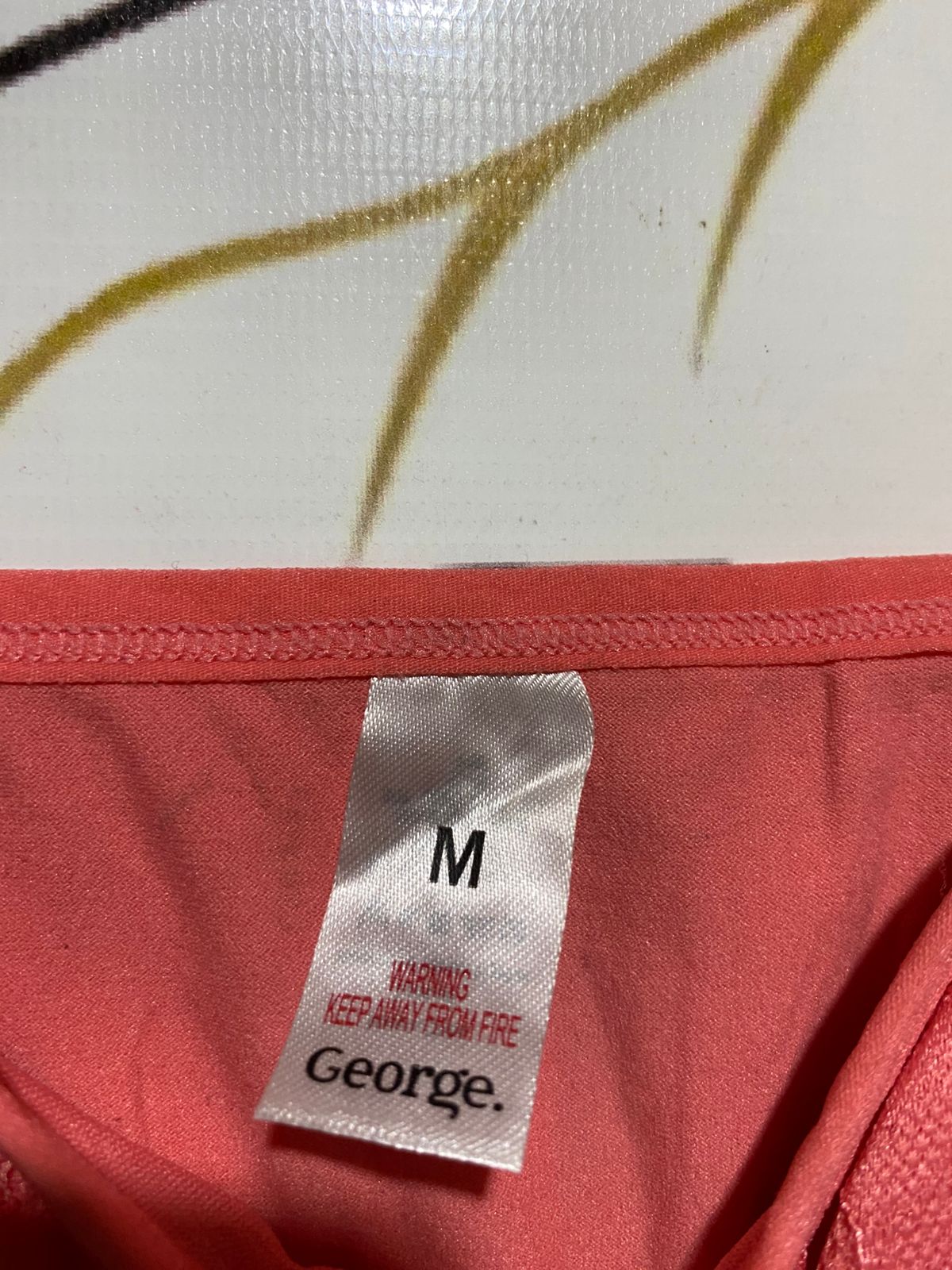 GEORGE |M| BUST 13| B23|  CORAL SCALLOPED LACE BRALETTE CROP TOP