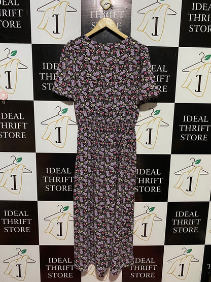 KIABI |M| BUST 18| B23| V-NECK FLORAL MIDI DRESS