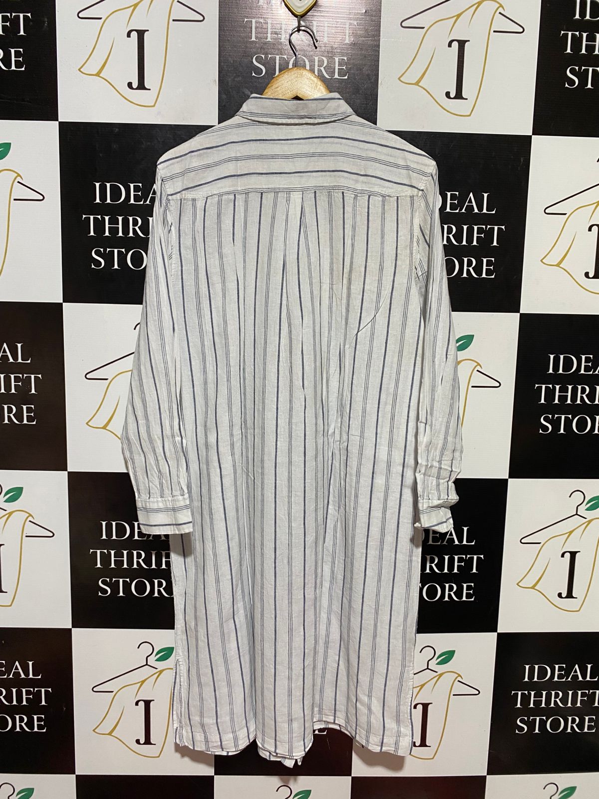 H&M |M| BUST 21| B23| L'AMOUR STRIPED LINEN-BLEND SHIRT DRESS