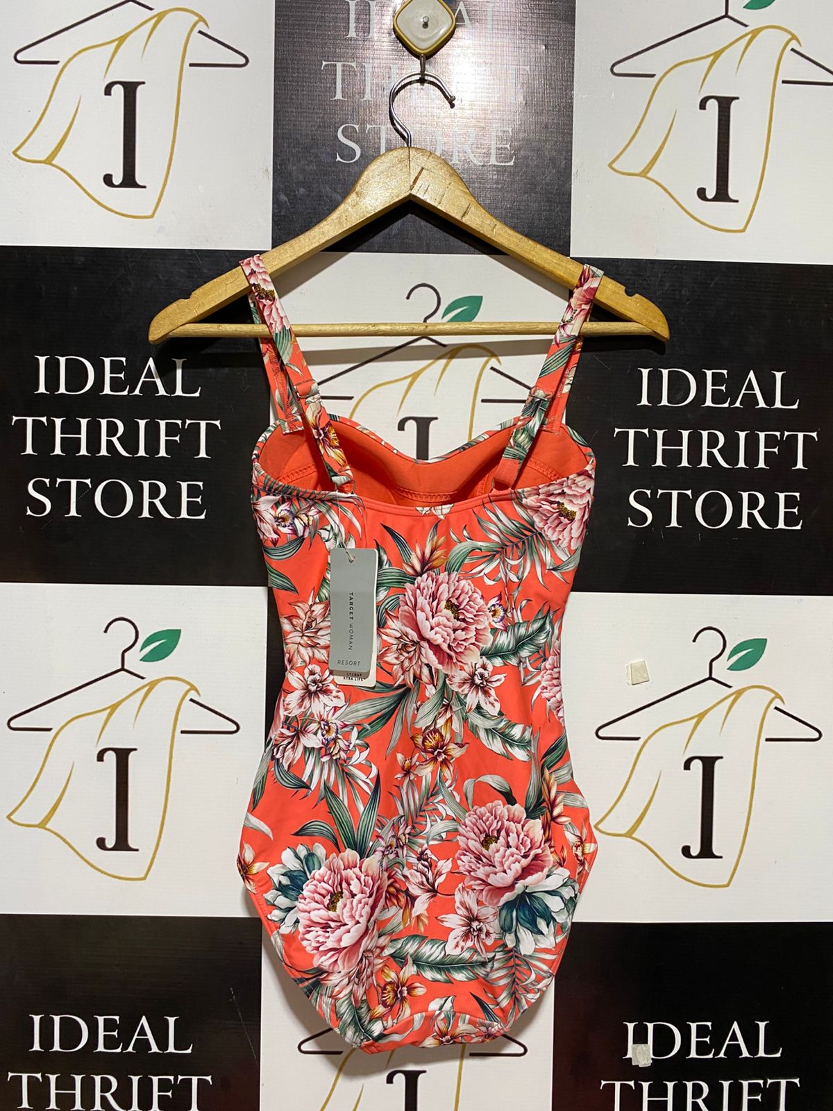 TARGET WOMAN |XS| BUST 12| B23| TROPICAL FLORAL RUCHED ONE-PIECE SWIMSUIT