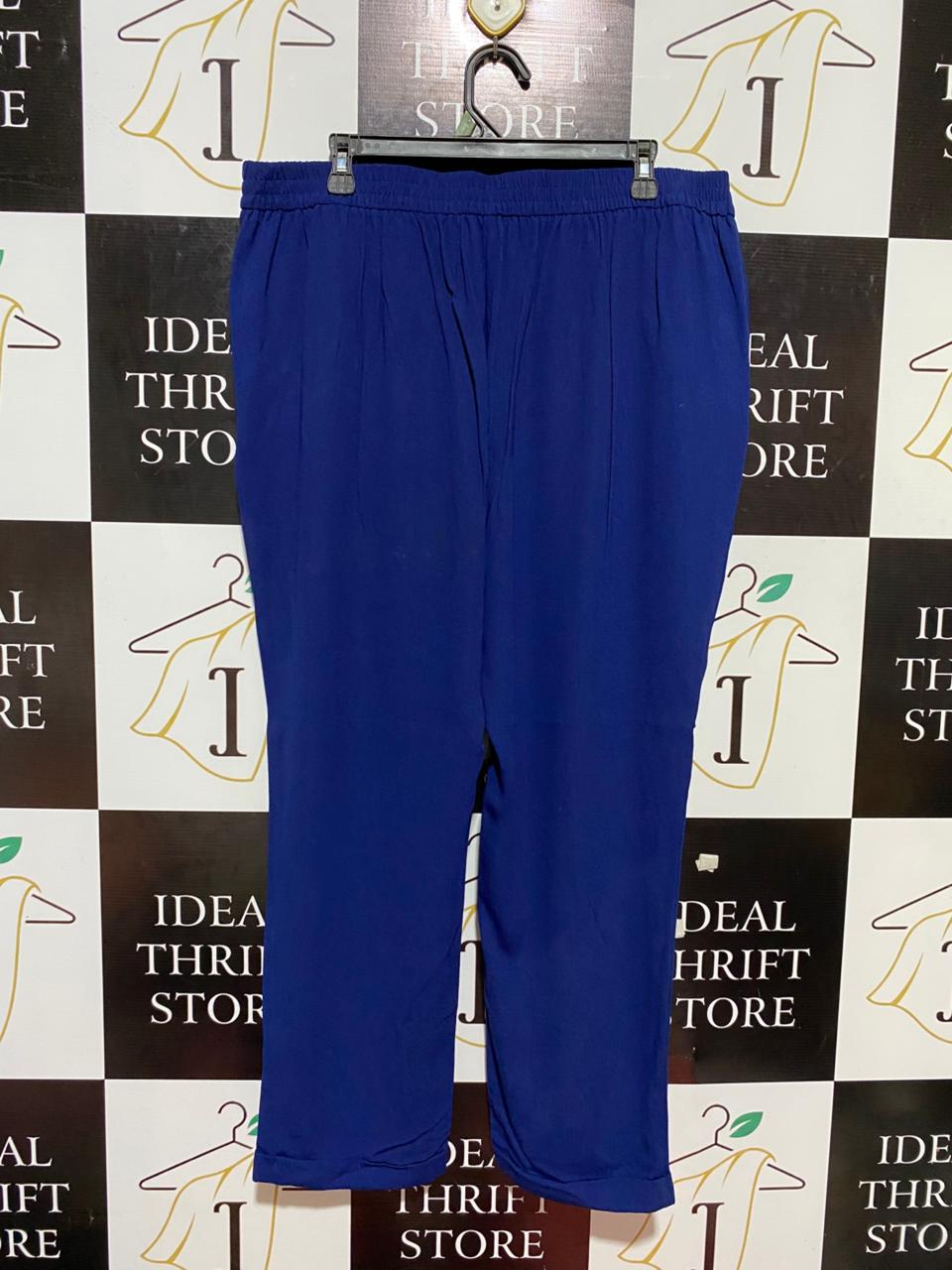 PRIMARK |XXL| WAIST 38| B23| ROYAL BLUE TAILORED STRAIGHT-LEG TROUSERS