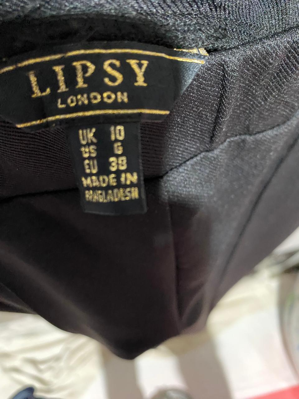 LIPSY |M| WAIST 28| B23| CLASSIC BLACK HIGH-WAISTED WIDE-LEG TROUSERS
