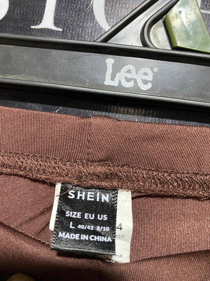 SHEIN |L| WAIST 30| B23|  PREMIUM CHOCOLATE BROWN STRETCH LEGGINGS
