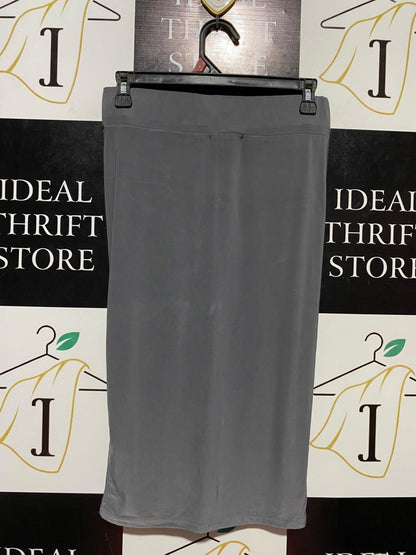 QUIZ |M| WAIST 27| B23| CHIC ANTHRACITE GRAY RUCHED BODYCON MIDI SKIRT