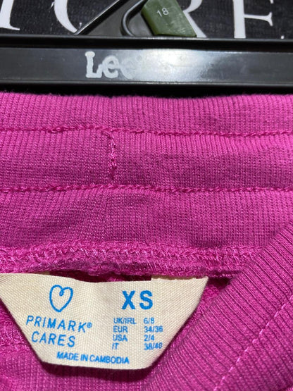 PRIMARK CARES |XS| WAIST 26| B23| VIBRANT MAGENTA PINK TAPERED JOGGER PANTS
