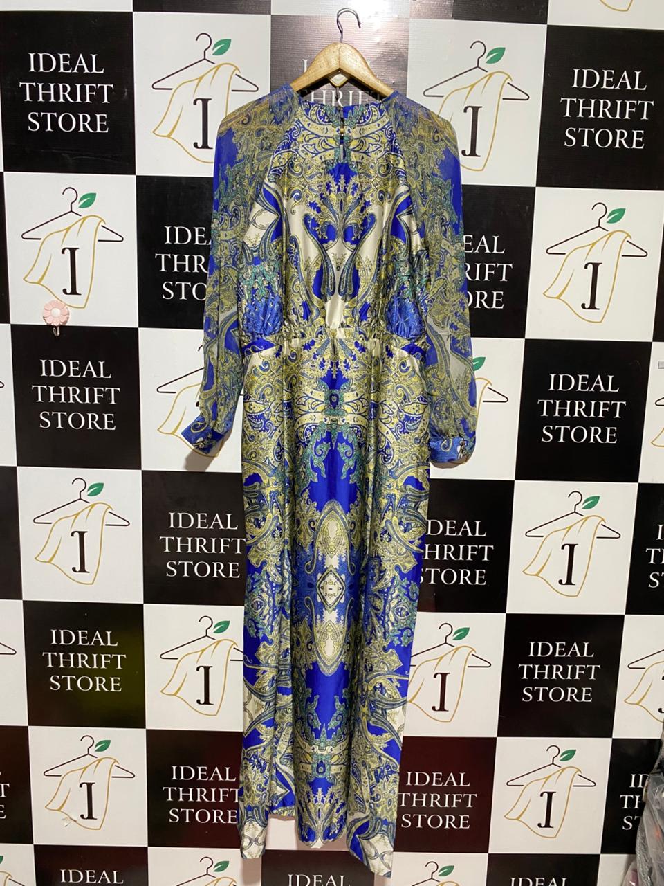MANGO |XL| BUST 21| B23| EXOTIC PAISLEY PRINT SATIN MAXI DRESS