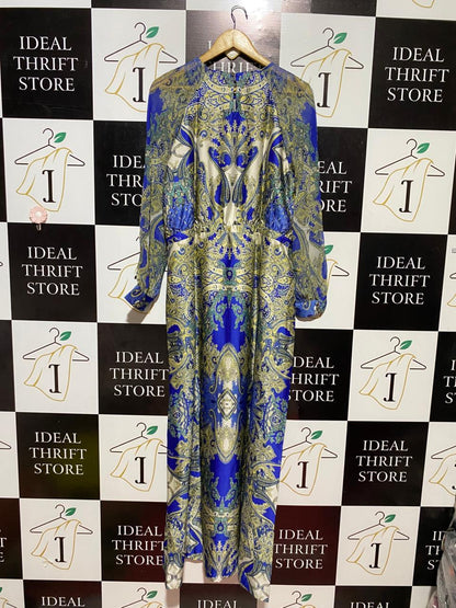 MANGO |XL| BUST 21| B23| EXOTIC PAISLEY PRINT SATIN MAXI DRESS