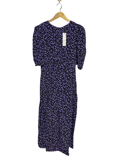 NOBODYS CHILD |M| BUST 18| B23| PURPLE FLORAL MIDI DRESS