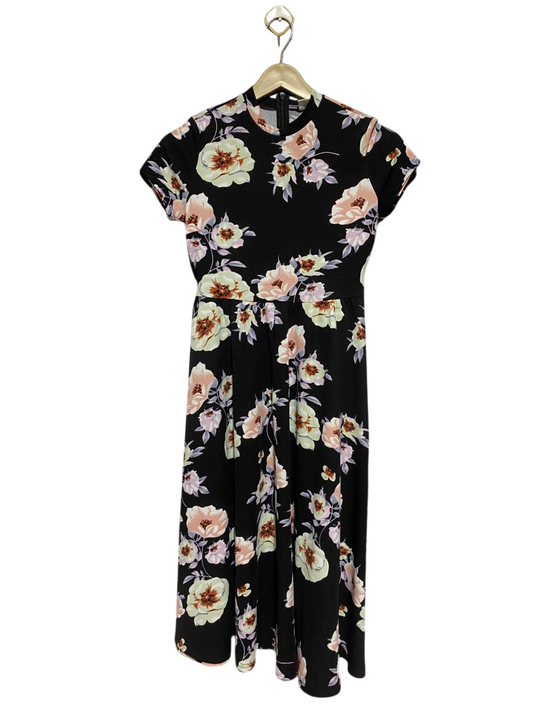 SHEIN |XS| BUST 15| B23| VINTAGE-INSPIRED FLORAL A-LINE MIDI DRESS - PREMIUM BRANDED APPAREL