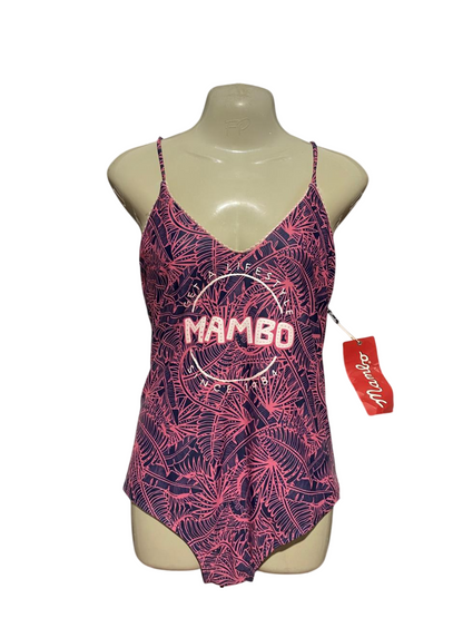 MAMBO |S| BUST 15| B23| AUTHENTIC TROPICAL PALM PRINT ONE-PIECE SWIMSUIT