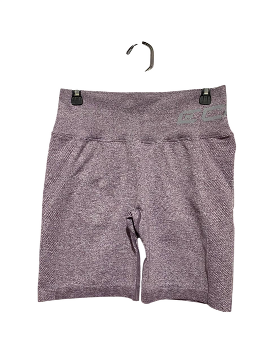 EHT |L| WAIST 29| B23| PREMIUM HIGH-WAISTED MAUVE MARL SEAMLESS BIKER SHORTS