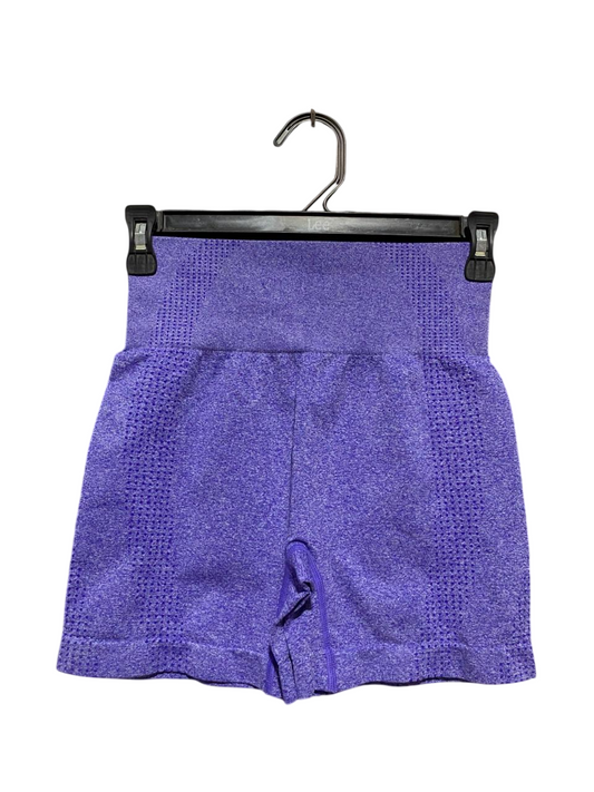 |M| WAIST 24| B23| PREMIUM HIGH-WAISTED SEAMLESS PURPLE MARL ACTIVEWEAR SHORTS