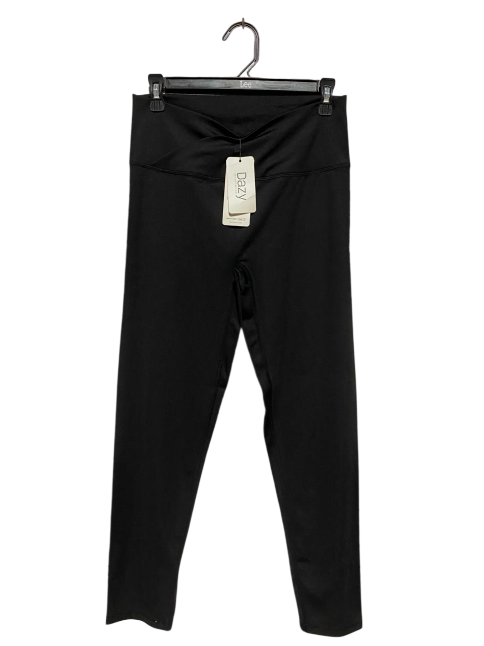 DAZY |XL| WAIST 29| B23| PREMIUM CROSS-WAIST BLACK ACTIVEWEAR LEGGINGS