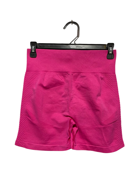 |M| WAIST 24| B24| PREMIUM HIGH-WAISTED VIBRANT PINK SEAMLESS ACTIVEWEAR SHORTS