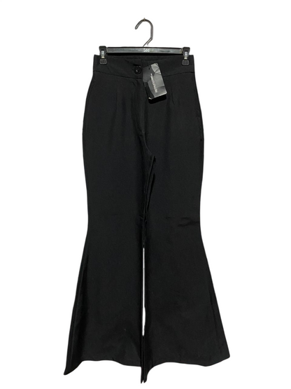 PRETTYLITTLE THING |S| WAIST 26| B24| PREMIUM BLACK FLARED TROUSERS - HIGH-WAISTED BELL-BOTTOM APPAREL