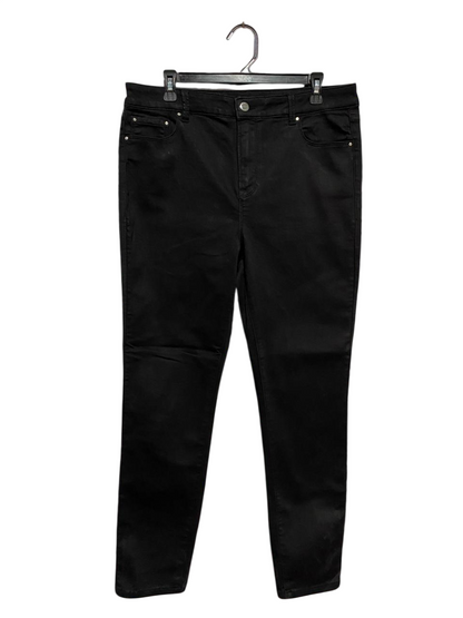 PORTMONS |XL| WAIST 34| B24| PREMIUM JET BLACK SLIM-FIT CHINOS - HIGH-WAISTED STRETCH COTTON TROUSERS