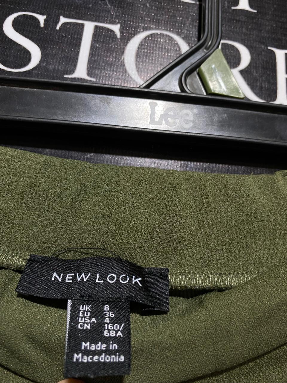 NEW LOOK |S| WAIST 25| B24| PREMIUM OLIVE GREEN WIDE-LEG PALAZZO TROUSERS