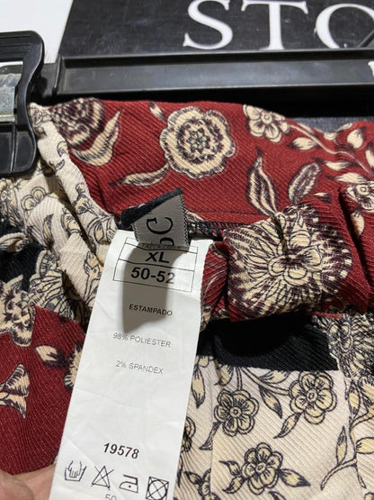SPG WOMAN |XL| WAIST 32| B24| PREMIUM VINTAGE PATCHWORK FLORAL TROUSERS - BOHEMIAN WIDE-LEG RELAXED PANTS