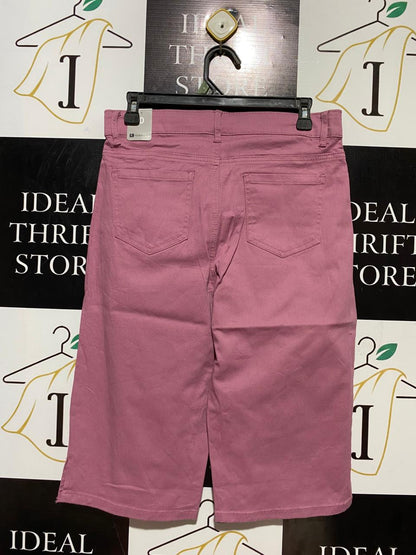 ROCKMANS |L| WAIST 30| B24| PREMIUM MAUVE DUSTY PINK CROPPED TROUSERS