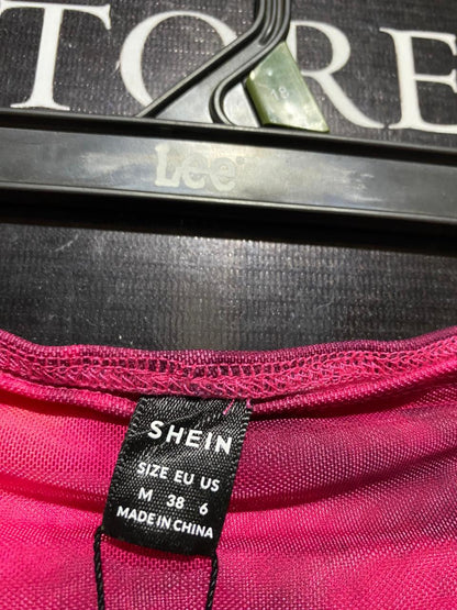 SHEIN |M| WAIST 28| B24| PREMIUM PINK TIE-DYE MINI SKIRT - STYLISH RUCHED BODYCON APPAREL