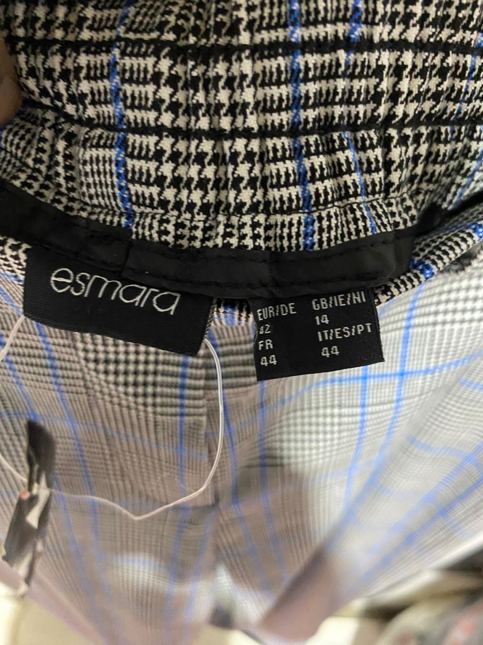 ESMARA |XL| WAIST 32| B24| PREMIUM GLEN CHECK TROUSERS - TAILORED SLIM-FIT APPAREL