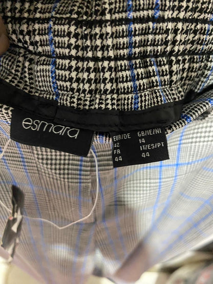 ESMARA |XL| WAIST 32| B24| PREMIUM GLEN CHECK TROUSERS - TAILORED SLIM-FIT APPAREL
