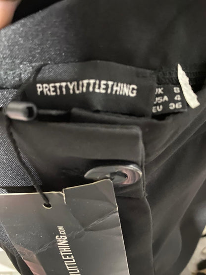 PRETTYLITTLE THING |S| WAIST 26| B24| PREMIUM BLACK FLARED TROUSERS - HIGH-WAISTED BELL-BOTTOM APPAREL