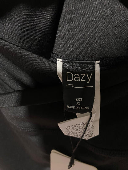 DAZY |XL| WAIST 29| B23| PREMIUM CROSS-WAIST BLACK ACTIVEWEAR LEGGINGS