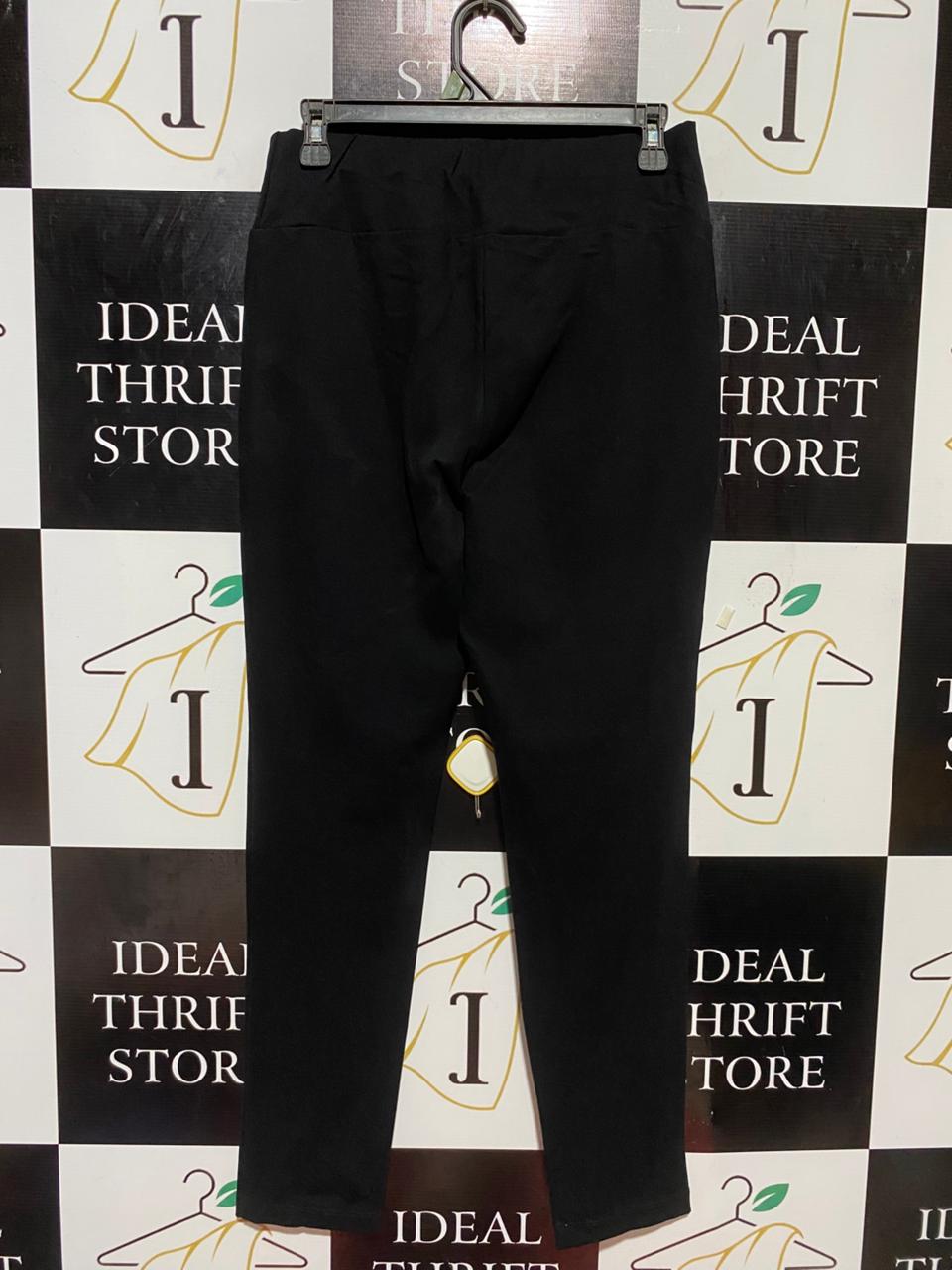 MR MAX FASHION |M| WAIST 28| B23| PREMIUM HIGH-WAISTED JET BLACK SLIMMING PANTS