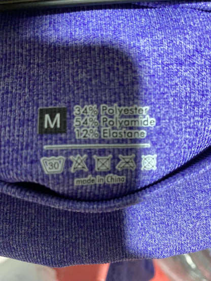 |M| WAIST 24| B23| PREMIUM HIGH-WAISTED SEAMLESS PURPLE MARL ACTIVEWEAR SHORTS