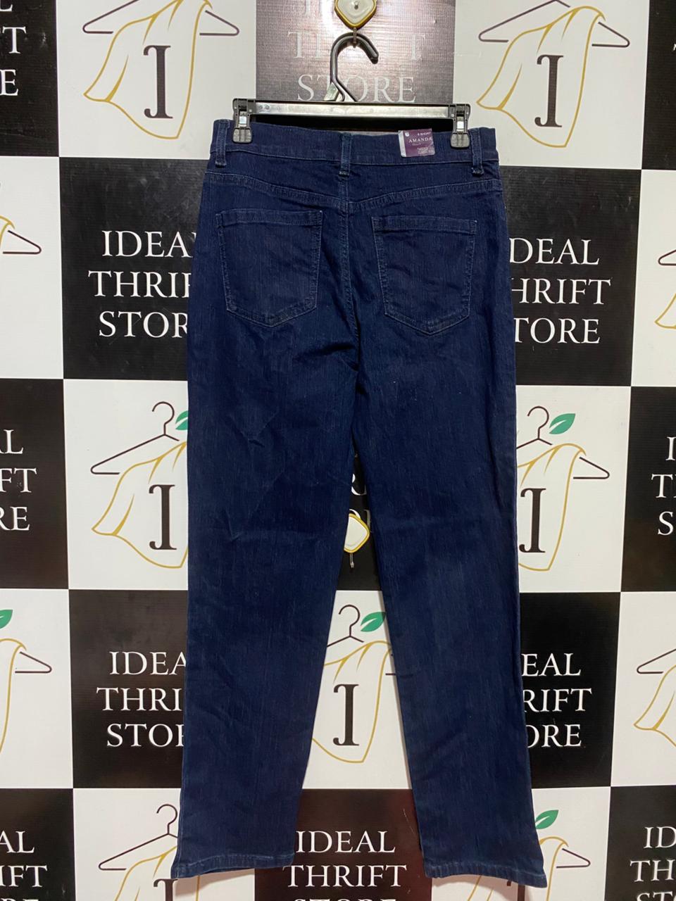 GLORIA VANDERSILS |L| WAIST 30| B23| CLASSIC HIGH-RISE DARK WASH DENIM JEANS