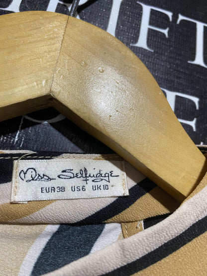 MISS SELFINDGE |M| BUST 16| B23| CHIC HALTER-NECK VERTICAL STRIPE TUNIC - PREMIUM IMPORTED APPAREL
