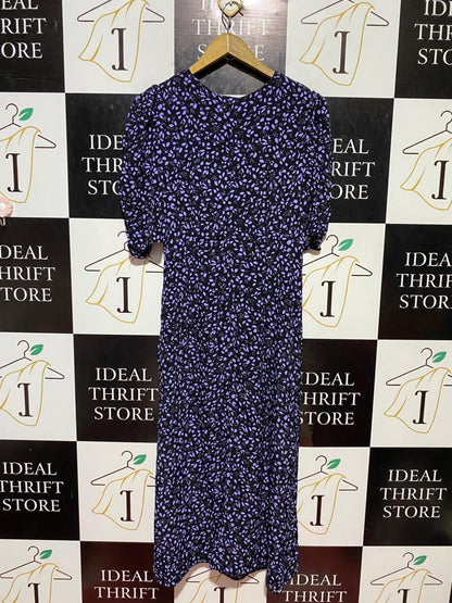 NOBODYS CHILD |M| BUST 18| B23| PURPLE FLORAL MIDI DRESS
