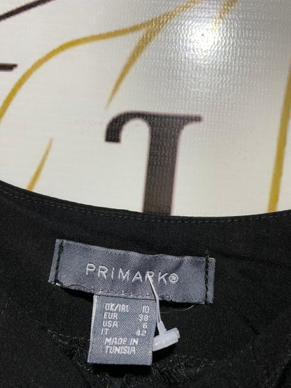 PRIMARK |M| BUST 15| B23| CHIC BLACK CORSET-STYLE CROP TANK TOP - VERSATILE FITTED BODICE BUSTIER