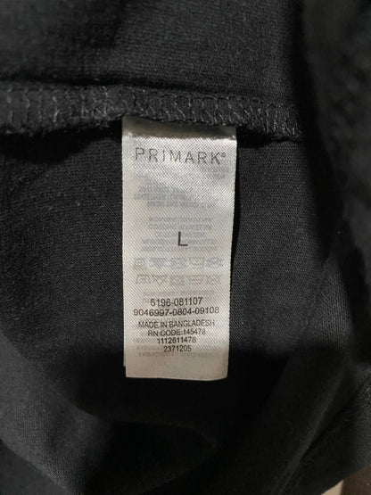 PRIMARK |L| BUST 23| B23| BLACK CREW NECK T-SHIRT - PREMIUM COTTON