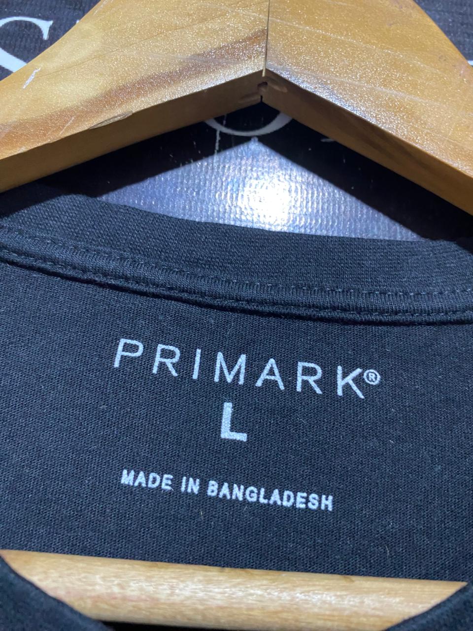 PRIMARK |L| BUST 23| B23| BLACK CREW NECK T-SHIRT - PREMIUM COTTON