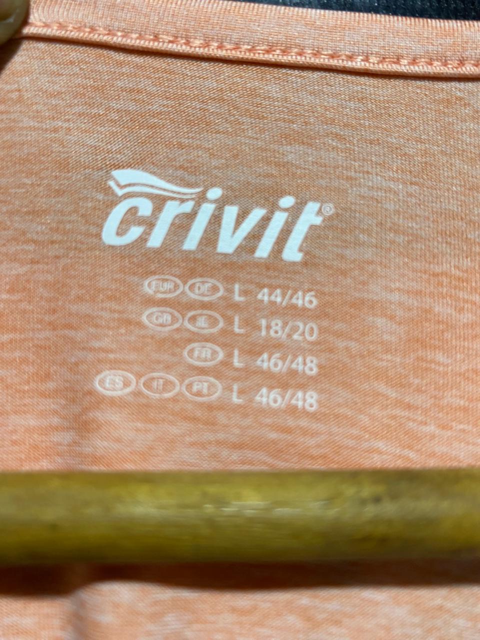 CRIVIT |L| BUST 19| B23| WOMEN'S PERFORMANCE V-NECK T-SHIRT - PEACH MELANGE