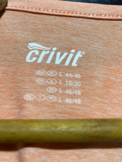 CRIVIT |L| BUST 19| B23| WOMEN'S PERFORMANCE V-NECK T-SHIRT - PEACH MELANGE