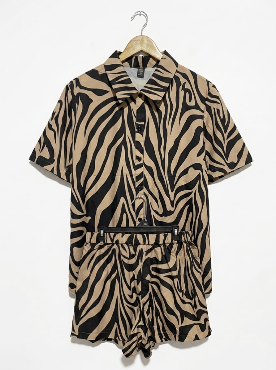 SHEIN CURVE |XL| B24| PREMIUM TIGER PRINT TWO-PIECE CO-ORD SET