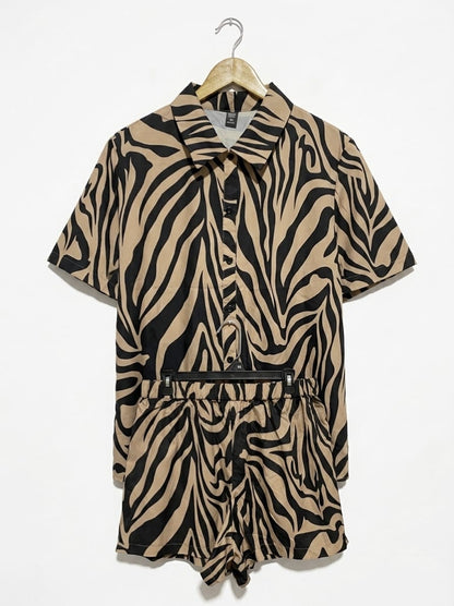 SHEIN CURVE |XL| B24| PREMIUM TIGER PRINT TWO-PIECE CO-ORD SET