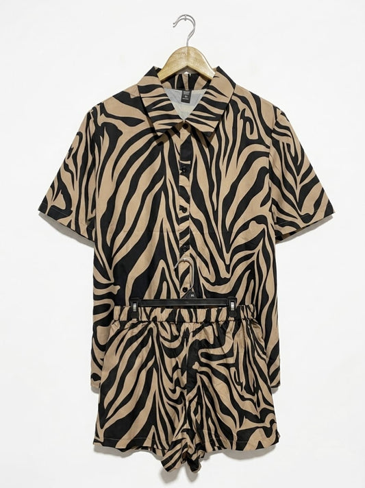 SHEIN CURVE |XL| B24| PREMIUM TIGER PRINT TWO-PIECE CO-ORD SET