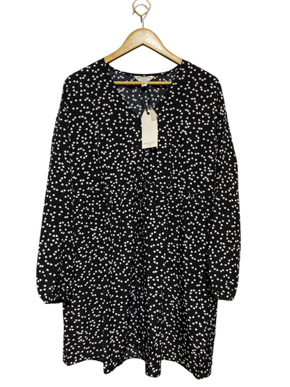 BRAVE SOUL |M| BUST 21| B24| PREMIUM BRAVE SOUL LONDON HEART PRINT SMOCK DRESS