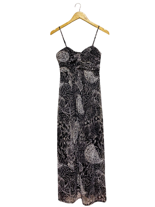 KATIES |S| BUST 16| B24| PREMIUM VINTAGE BOHO PRINT MAXI DRESS