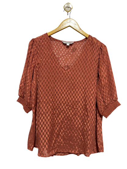 PREVIEW |L| BUST 20| B24| PREMIUM TEXTURED GEOMETRIC PRINT BLOUSE